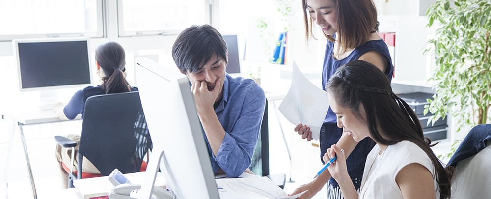 ビジネスしている様子